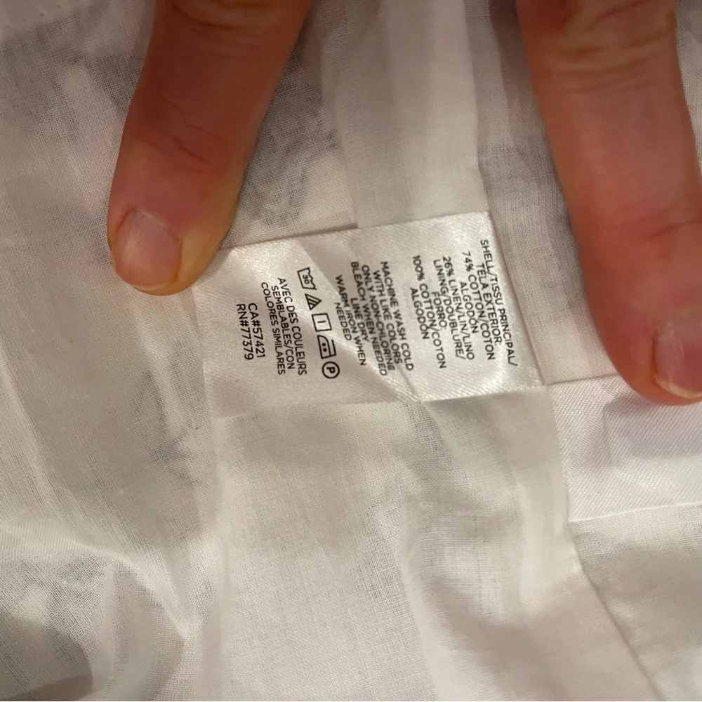 Ann Taylor White Mini Dress with Black Floral Print - Picture 5 of 5